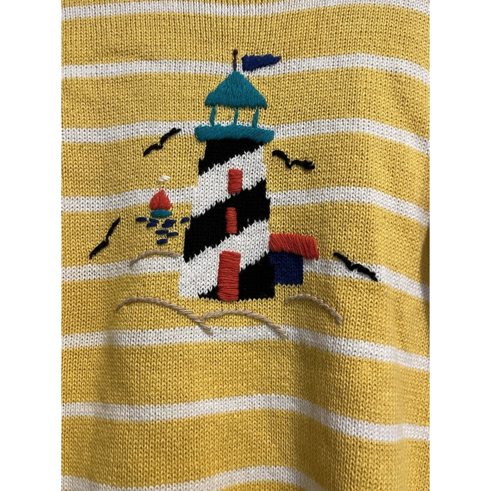 Sag Harbor Sport Petite XS Sweater Cotton Blend Round Neck Long Sleeve Novelty - Picture 4 of 5